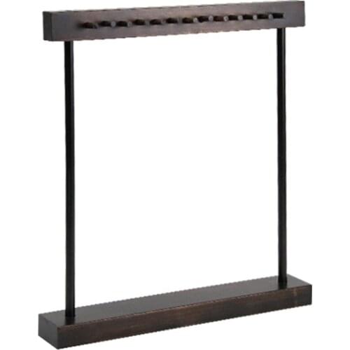 13 Hook Imitation Walnut Vintage Necklace Display Stand Props Jewelry Display Stand Jewelry Collection Stand