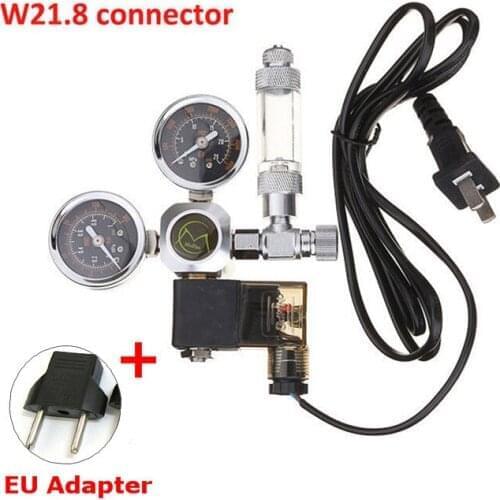 220V Aquarium CO2 Regulator Magnetic Solenoid Check Valve Aquarium Bubble Counter W21.8 Water Plant Fish Tank Tool CO2 Control