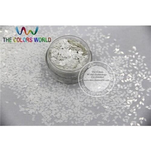 TCM1200 2.0 MM Size Solvent Resistant Mate White Colors Diamond rhombus shape glitter for nail art and other deco