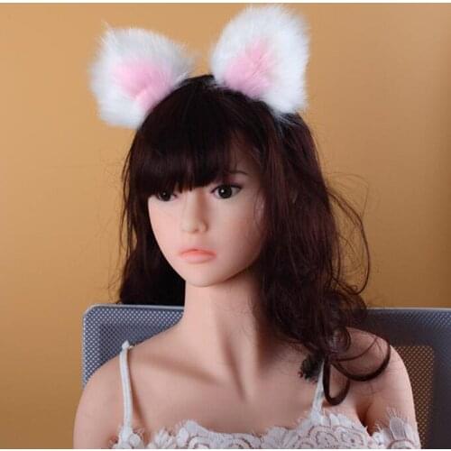Plush fox ear and tail toys alternative toys SM sex products couple flirting tools adult anal plug B026