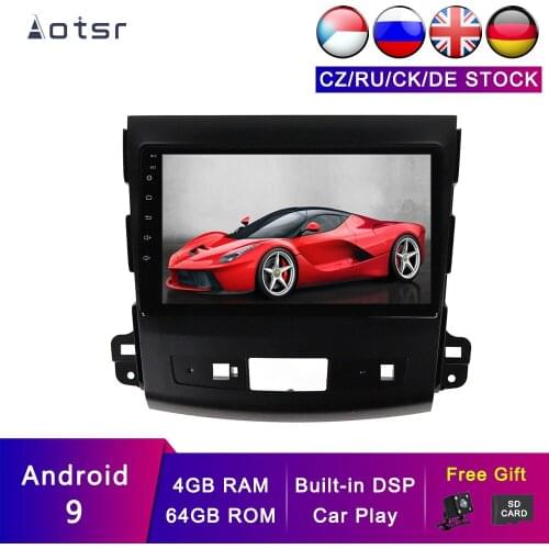 AOTSR Android 9 Car Player For Mitsubishi Outlander 2006-2012 Head Unit Car GPS Navigation Radio with DSP and Carplay 4G+64G