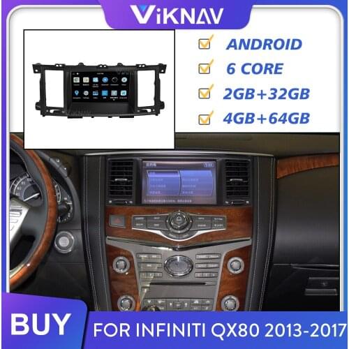 For Infiniti QX80 2013 2014 2015 2016 2017 Android Screen Car Radio Auto Audio Multimedia Player GPS Navigation Tape Recorder