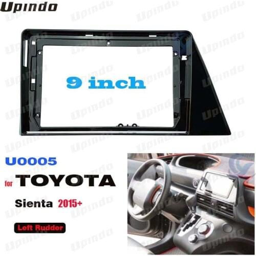 2 Din 9 Inch Car Radio Installation DVD GPS Mp5 ABS PC Plastic Fascia Plane Frame For Toyota Sienta 2015+ Left Rudder Dash Kit