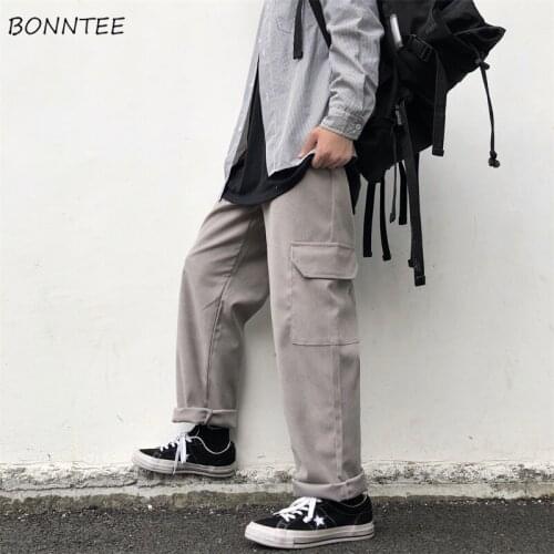 Cargo Pants Women Pockets 4 Colors Retro Cool Streetwear Minimalist Couple Loose Student Design Ins Fashion Korean Style Chic