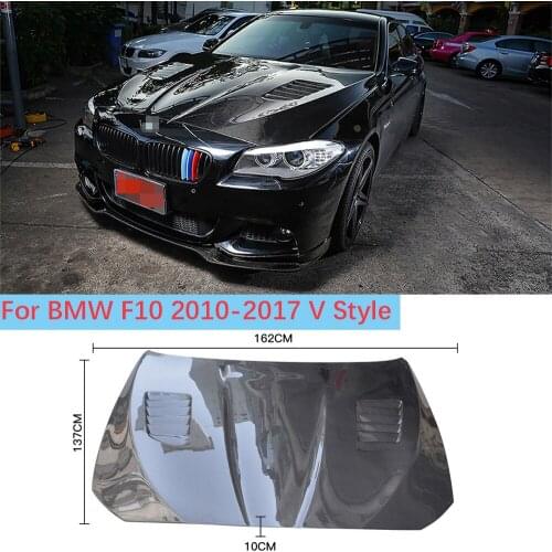 Real Carbon Fiber Car Front Bonnet Hood Engine Cover For BMW F10 F11 Body Kit