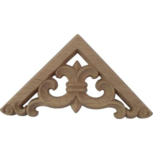 Wood Patches Carved Applique Frame Corner Onlay Unpainted Furniture Vintage Home Mirror Wedding Decoration Accessories