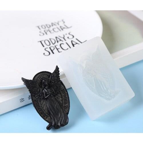 DIY Crafts Angel Pattern Crystal Epoxy Resin Mold 3D Stereo Soap Silicone Mould