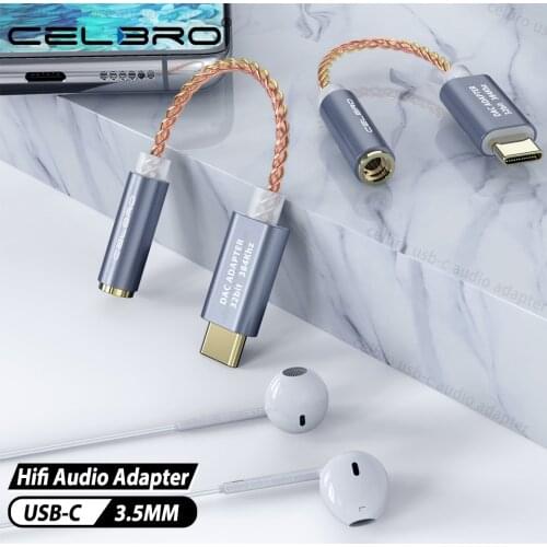 For Samusng S20 Ipad Pro Mi 10 Hi-Res DAC Usb Earphone Headphone Jack Audio Adapter Amplifier Type C To 3.5mm Digital AUX Conver