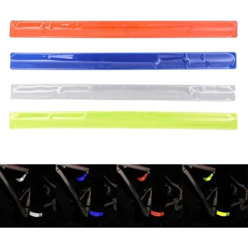 Fluorescent Cycling Wheel Bicycle Reflector Bind Pants Leg Strap Reflective Tape Strip Bicycle Accessories Bike Stickers 40*3cm