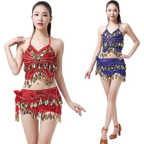 Lady Bollywood Belly Dance Costumes Sexy Adult Stage Performance India Dancing Clothes High Quality Belly Dance Clothes Suit
