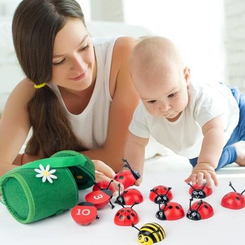 Mathematics AIDS for children, Enlightenment wooden beetle arithmetic toy, Learning & Education Math Toys