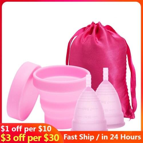 Medical Silicone Menstrual Cup Sterilizer Feminine Hygiene Menstrual Cup Sterilizing Menstrual Cup for Women Menstrual Period