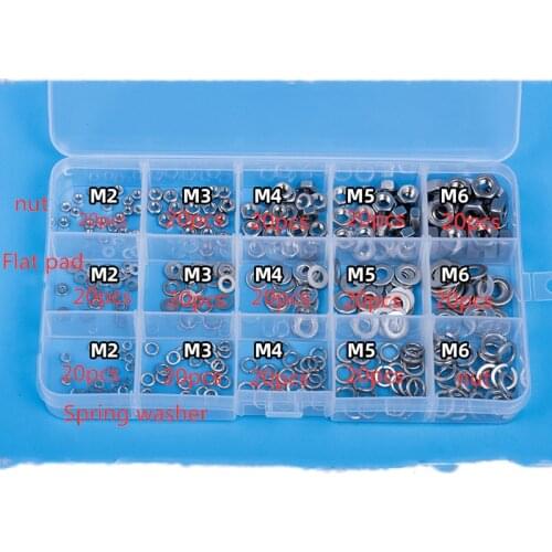 [M2-M6] 304 stainless steel small flat mats, nuts gaskets, gaskets, screw cap sets, small box