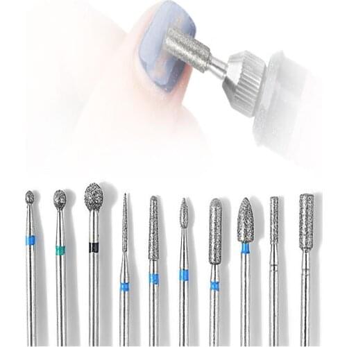 New 10pcs boxed hard alloy nail drill bit set decoration nail machine accessories milling cutter electric nail drill