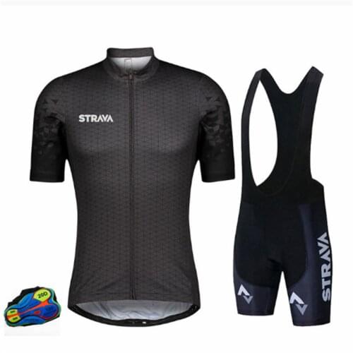 STRAVA 2021 Custom Cycling Clothing Men MTB Bike Clothing Breathable Bicycle Wear Short Sleeve Cycling Jersey Short Sleeve Sets