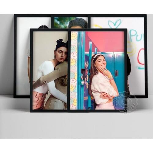 Charli Damelio Poster, America Web Celebrity Charli Wall Art, Damelio Dancer Art Prints, Funny Long Hair Beauty Girl Wall Decor