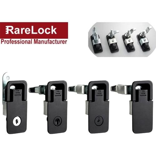 Cabinet Door Handle Lock Black Keyless or 2 Keys for Machine Fire Box Tool Locker Rarelock LK1003 ff