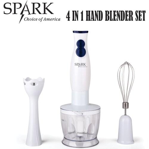 SPARK - KIT BATIDORA DE MANO 4 EN 1 250W ELÉCTRICA 2 VELOC. VARILLA, PICADORA BATIDORA VASO ELÉCTRICA LICUADORA APARATOS COCINA