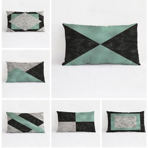 Vintage geometry cushion cover Lumbar Pillow cover linen Retro geometric Texture marble Home Decoration Cushions covers