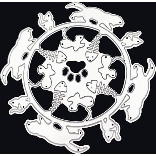 9.4*9.4cm cat bones die Cutting dies metal crafts paper die-cutting /DIY embossing Easter Halloween Scrapbooking