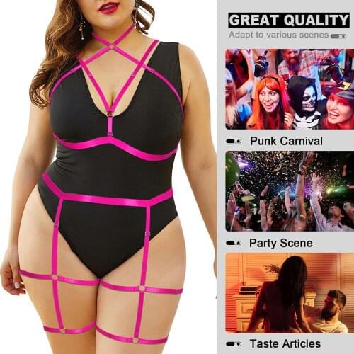 Sexy Lingerie Exotic Costumes Erotic Accessories Belt Busty Woman Plus Size Goth Sexy Cage Bra Breast Harness Elastic Bondage