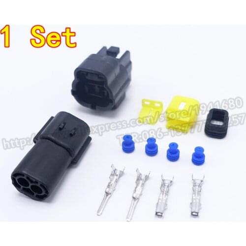 1 Set 1.8 Series 2 Pins Way Black Male Female Auto Connector Plugs For Any Car Part New