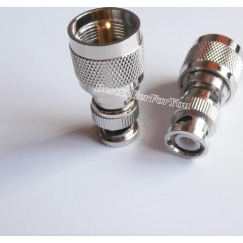 1Piece UHF PL259 Male To BNC Male Plug RF Coaxial RF Connector Adapter Radio