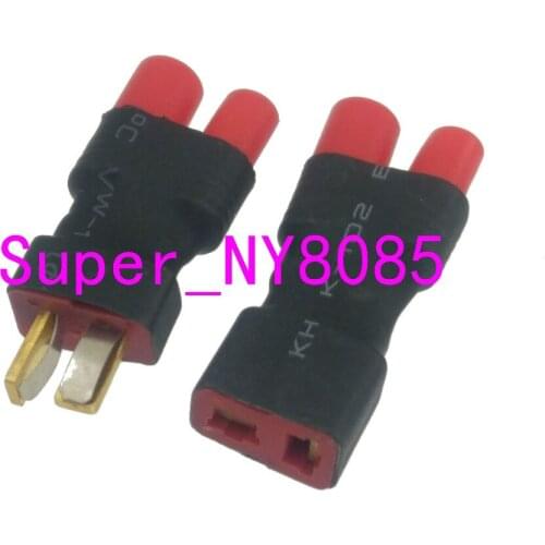 2pcs/set T-Plug Deans to 3.5mm Bullet Male & Female No wire adapter connector For Walkera Lipo Battery