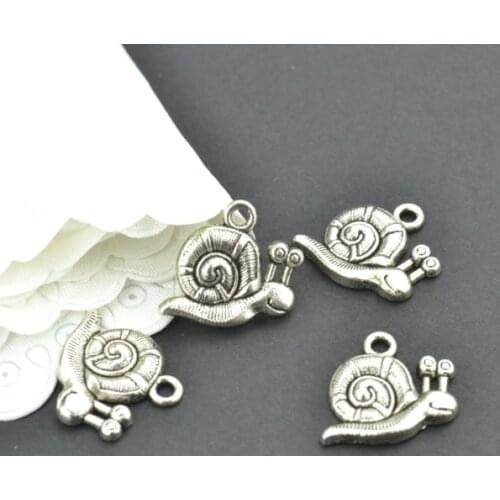 25Pcs metal snail Charm Antique Tibetan Silver Pendant Jewelry Products Charms Diy Pendants For Necklace Bracelets 2249