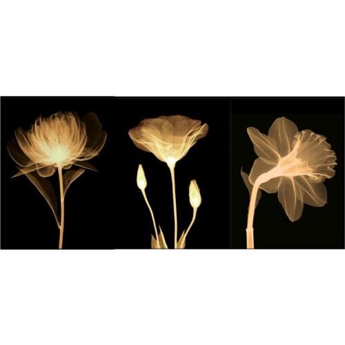 3 Piece Flicking Flowers Canvas Painting Home Decoration Wall Pictures Wall Art For Living Room Modular Pictures Decor