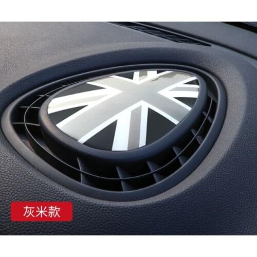 3D Glue Decal for Central Air Outlet MIN Windshield Mouth ModificationSticker Gray Union Jack Car Accessories Refit Decorations