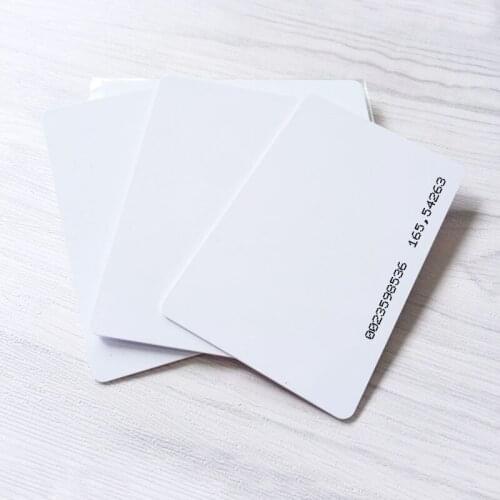 5/10pcs 0.8mm Blank White Thin ID Card RFID 125KHz TK4100 EM4100 ID Smart Cards Proximity Card Access Control
