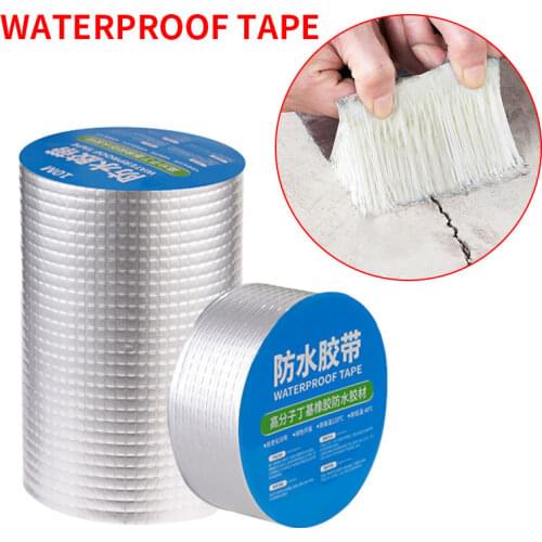 Aluminum Foil Butyl Tape High Temperature Resistance Waterproof Wall Crack Roof Stop Leak Sticker Pipe Repair Adhesive Tape