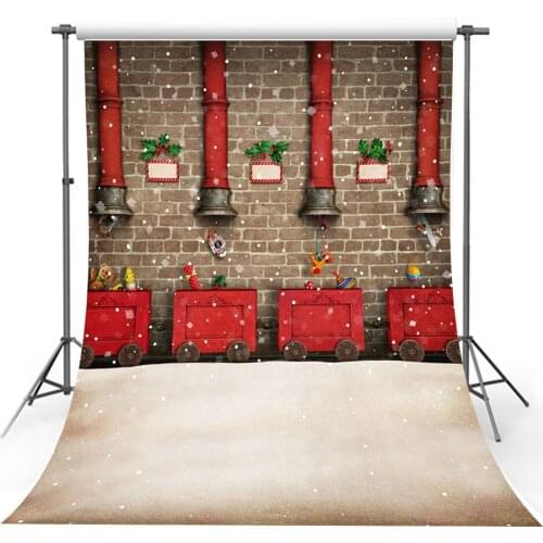 Avezano Photography Backgrounds Winter Merry Christmas Toy Factory Backdrops Photo Studio Photocall Photozone Decoration Vinyl