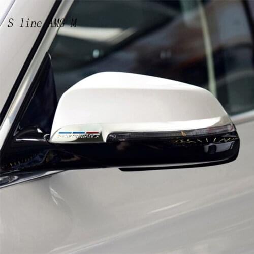 For BMW F10 F18 F07 F01 F02 Auto Stickers Rearview Mirror Anti-collision decoration for M Performance 5 6 7 series car styling