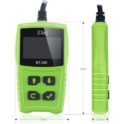 JDIAG FasCheck BT-200 BT200 Auto Battery Tester 12V LCD Display universal car battery life detected tools