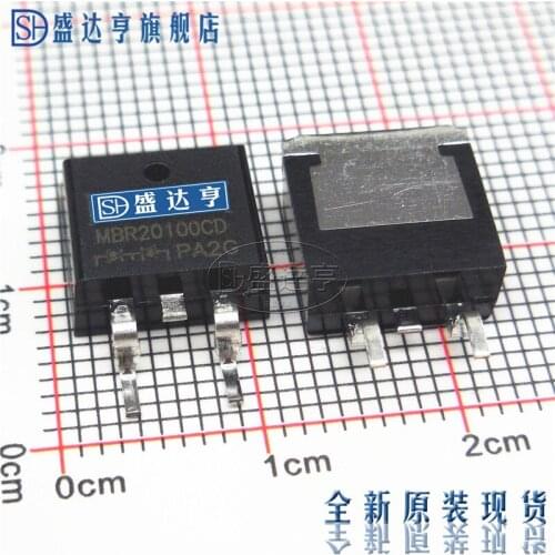 10Pcs/Lot MBR20100CD 20A 100V TO263 SMD Schottky Barrier Diode/ NEW Original In Stock