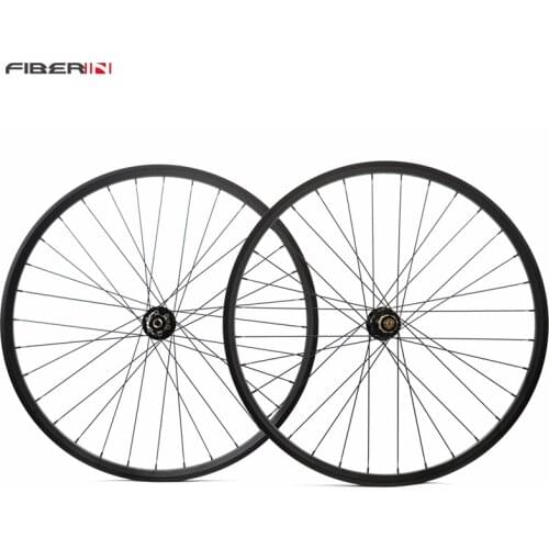Free shipping 29er MTB Carbon Wheels beadless 27mm Wide 28/28H carbon clincher rims Mountain Bike hockless tubuless Wheelset