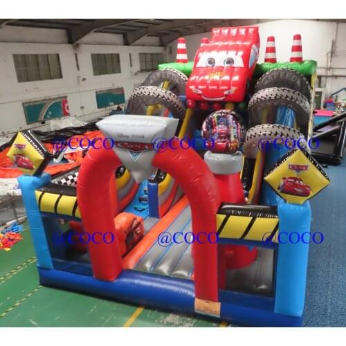 Free ship to sea port!10x5x5m newest inflatable slide, car theme popular inflatable jumper slide bouncer slide