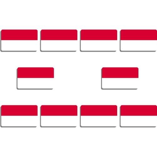 10Pcs/Set Monaco National Flag Brooch For Women And Men Vintage Pin Hat Shirt Clothes Accessories Acrylic Patriotic Badges