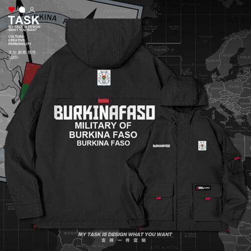 Burkina Faso BFA Burkinabe men jacket hooded Land Force logo army fan printed casual Tactical fashion jackets autumn clothes