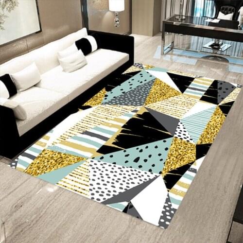 Household printed carpets Modern living room bedroom Tea table Area Rectangle rug Bedside Non-slip floor mat carpet logo custom