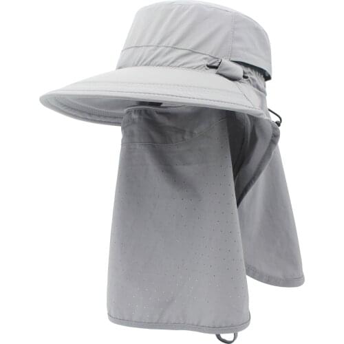 Connectyle Outdoor Mens Women Sun Hat Wide Brim Fishing Hat with Neck Flap UPF 50