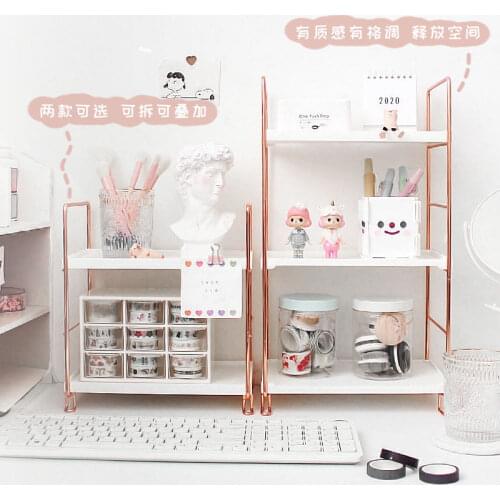 Hot sale Storage Rack Iron Corner Organizer Caddy Shelf Holder 2/3 Tier Assemble Plastic Bathroom Kitchen Shelf