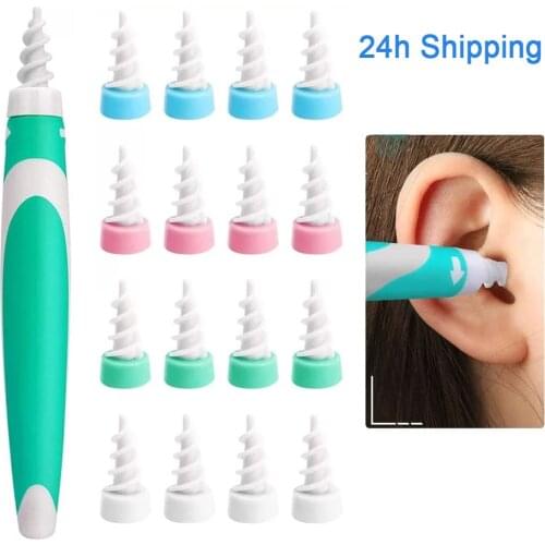 Ear Wax Remover Tool Ear Cleaner With Soft Silicone 16 Replacement Tips Simply To Grab And Extract Earwax