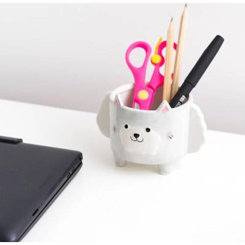 1pcs Cute Hedgehog Rabbit Ceramic Flowerpot Succulent Balcony Garden Decor Plant Pot