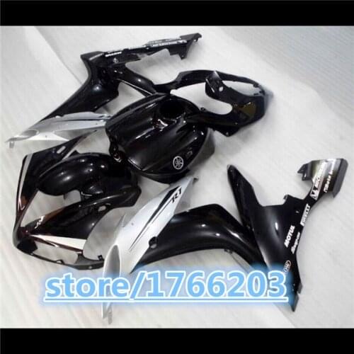 ABS Fairing Set Plastic Kit For YZFR1 2004 2006 black silver 04 05 06 YZF1000 04-06 YZF R1 04 06 YZF1000 2004 2005 2006
