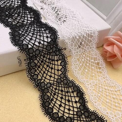 14 Yards 6.5cm Milk Fiber Eyelash Embroidery Lace Item Needlework Sewing Dress Decoration Patchwork DIY Handmade Accessories 263