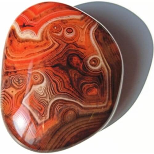 Best-selling Natural stone silk agate Sardonyx agate palm stones playthings small stones and crystals healing crystals