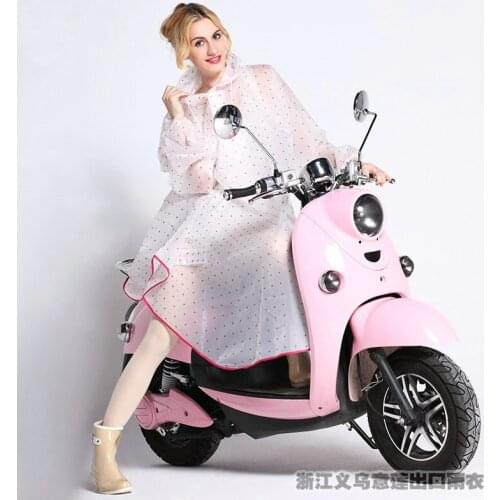Fashion EVA Waterproof Electric Bicycle Motorcycle Rain Coat With Sleeves Women Outdoor Raincoat Poncho